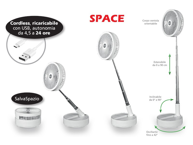 VENTILATORE SPACE CORDLESS