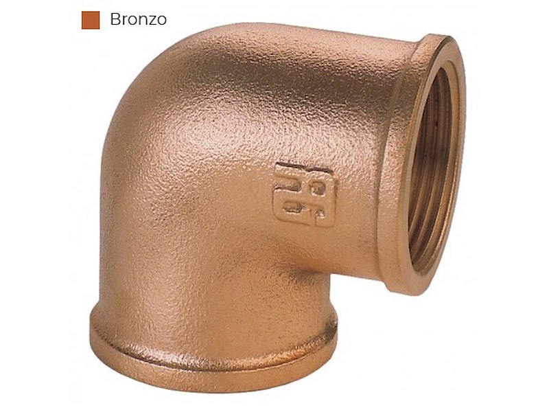 GOMITO 90° FF BRONZO