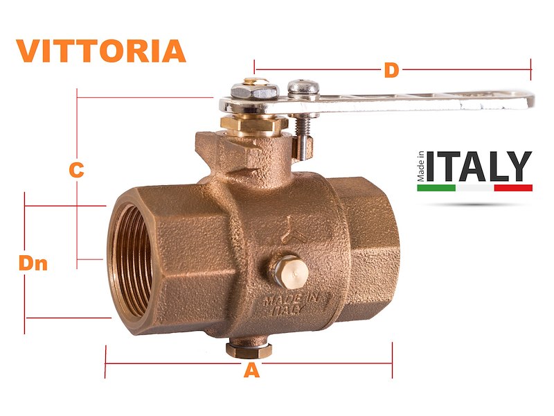 VALVOLA BRONZO DRENABILE  VITTORIA
