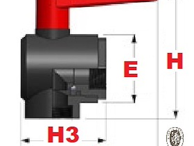 VALVOLA A SFERA COMPACT AD ANGOLO IN PPG PN16