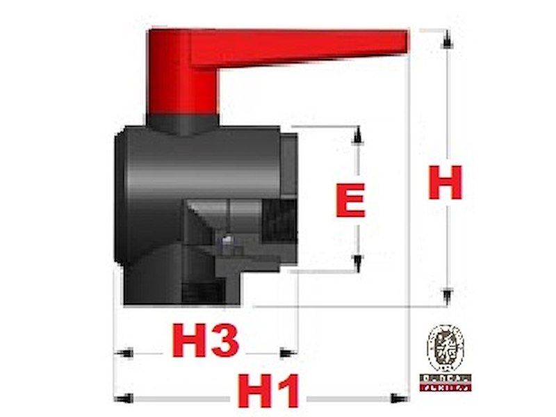 VALVOLA A SFERA COMPACT AD ANGOLO IN PPG PN16