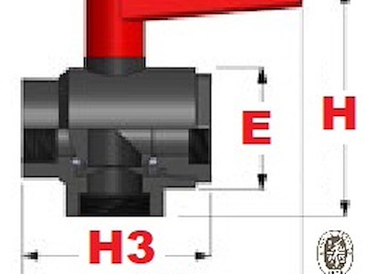 VALVOLA A SFERA COMPACT A 3 VIE IN PPG PN16