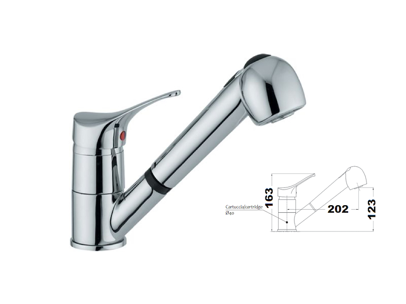 COMBINATO MISCELATORE DOCCETTA ESTRAIBILE