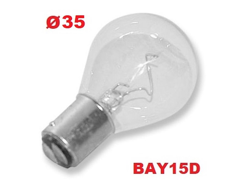 LAMPADINA BAY15D A BULBO TONDO STANDARD