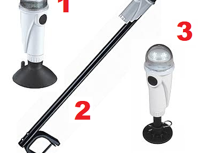 FANALI LED LUCE BIANCA 360° A BATTERIA