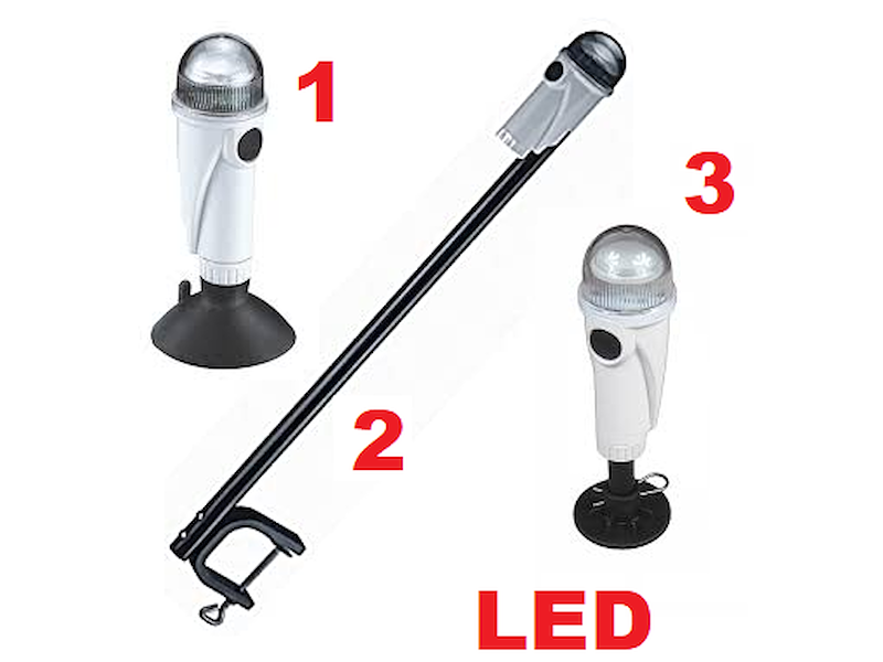 FANALI LED LUCE BIANCA 360° A BATTERIA