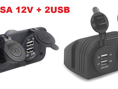 PRESA ACCENDISIGARI + DOPPIA USB
