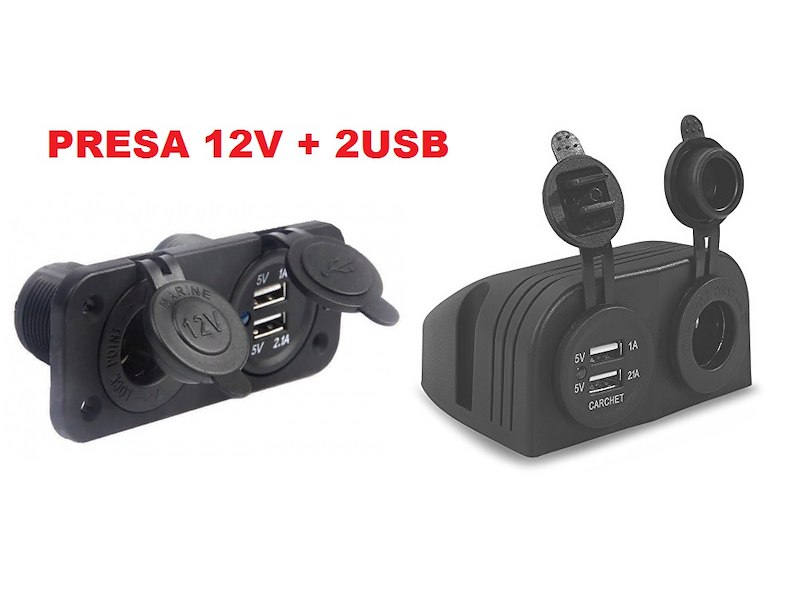PRESA ACCENDISIGARI + DOPPIA USB