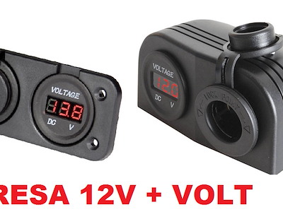 PRESA ACCENDISIGARI + VOLTMETRO