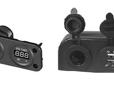 PRESA ACCENDISIGARI  + 2 USB + VOLTMETRO