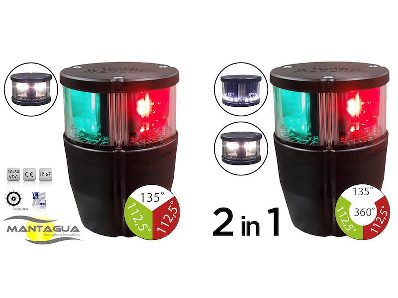 FANALI TRICOLORE NAVIPRO LED CON BASE