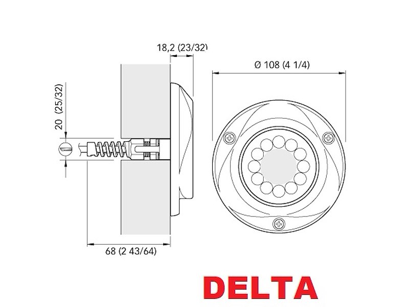 FARETTO SUBACQUEO A LED QUICK DELTA