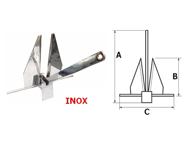 ANCORA TIPO DANFORTH INOX