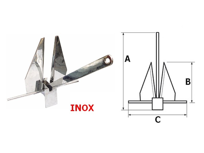 ANCORA TIPO DANFORTH INOX