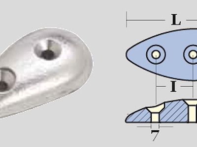 ANODO A PIASTRA OVALE