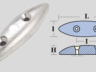 ANODO A PIASTRA OVALE