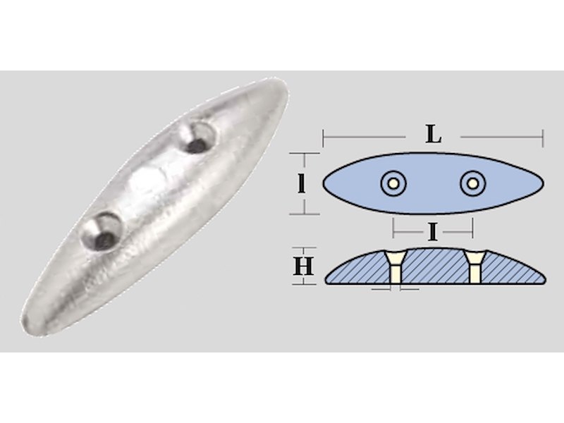 ANODO A PIASTRA OVALE