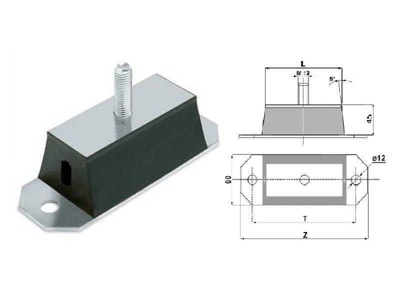 ANTIVIBRANTI RETTANGOLARI