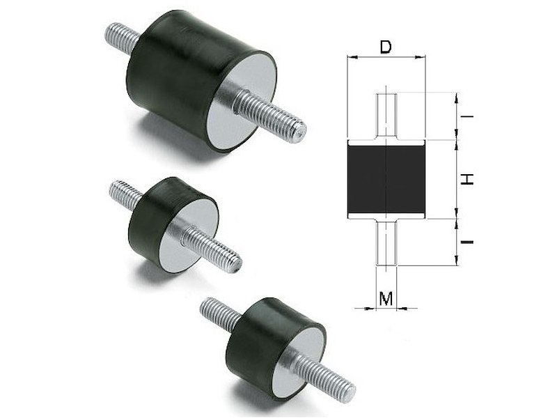 ANTIVIBRANTI CILINDRICI MASCHIO/MASCHIO