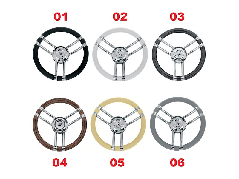 VOLANTE A 6 RAZZE E COPERCHIO INOX
