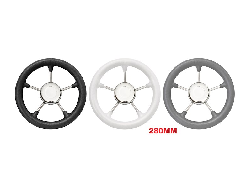 VOLANTE A 5 RAZZE INOX E POLIURETANO