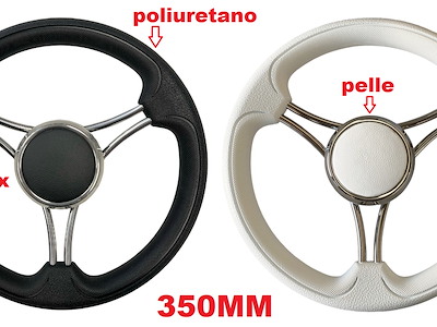 VOLANTE A RAZZE CURVE E COPRIMOZZO IN PELLE