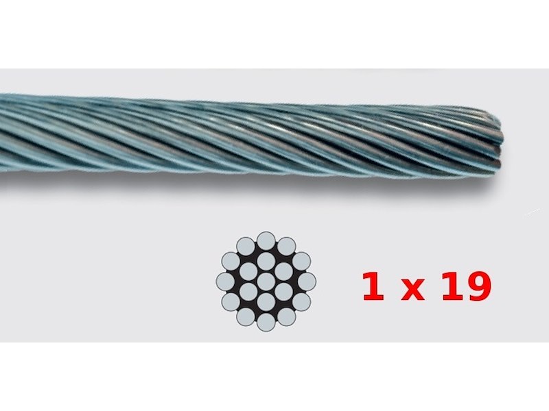 CAVO 19 FILI INOX AISI 316