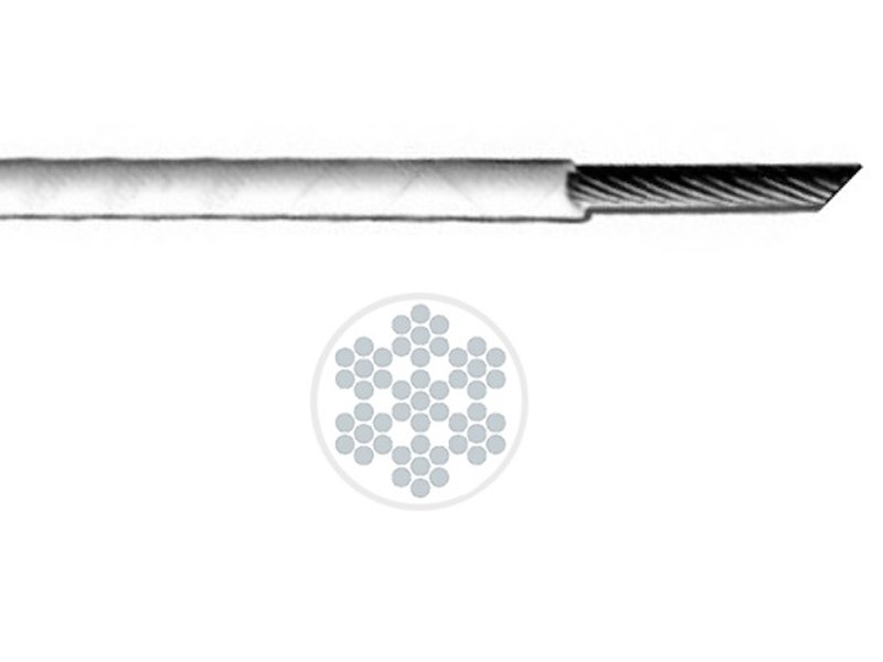 CAVO INOX 49 FILI RIVESTITO IN PVC