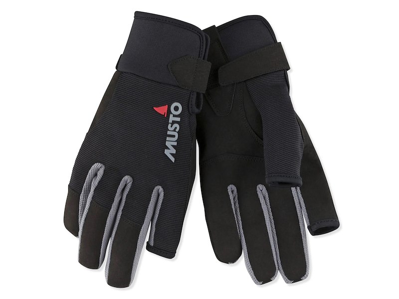 MUSTO GUANTO VELA ESSENTIAL DITA LUNGHE BLACK