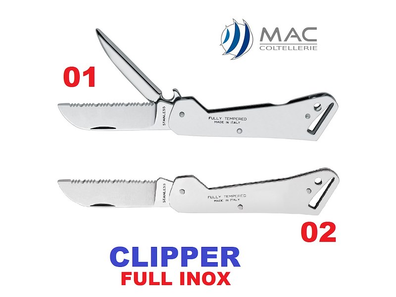 COLTELLO FULL INOX CLIPPER