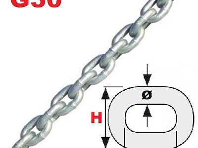 CATENA CALIBRATA ZINCATA PER VERRICELLI GRADO 30
