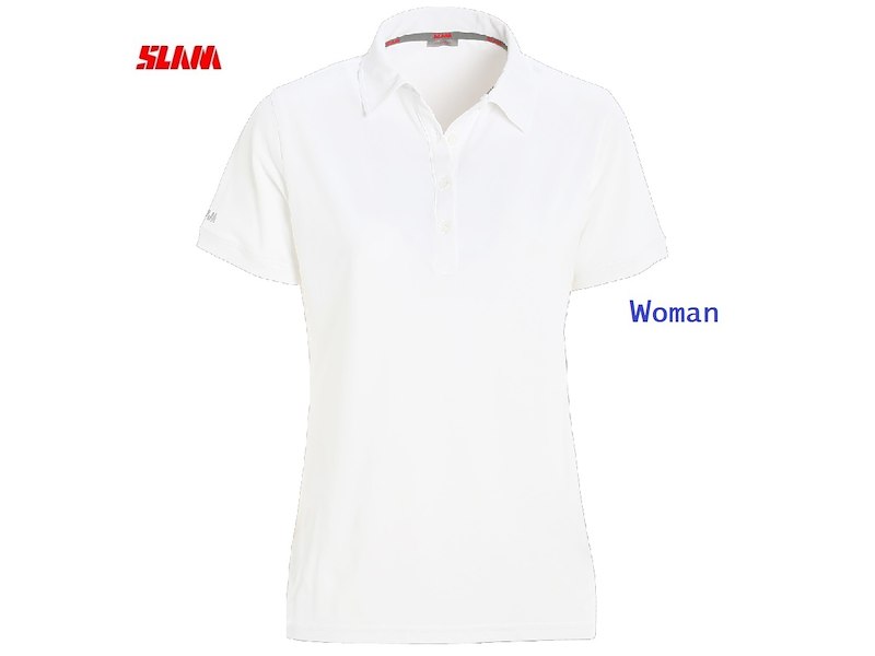 POLO SLAM DONNA TECH PIQUE BRIGHT WHITE