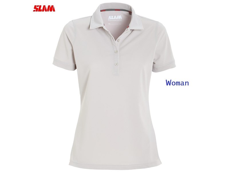 POLO SLAM DONNA TECH PIQUE GLACIER GREY