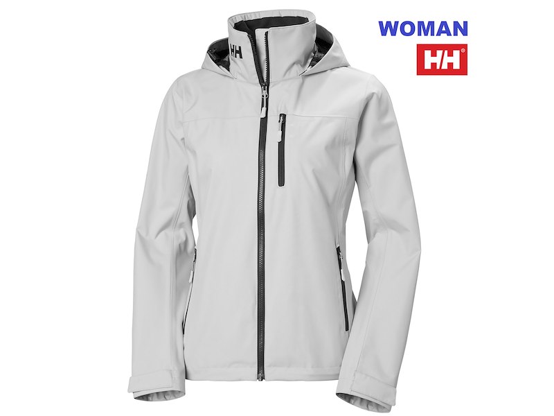 HELLY HANSEN WOMAN CREW HOODED JACKET 2.0 GREY FOG