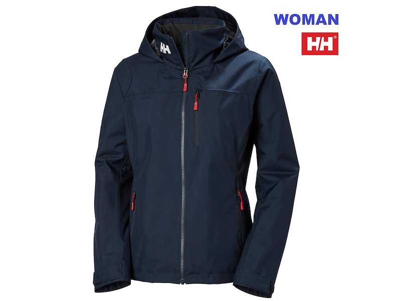 HH WOMAN CREW HOODED MIDLAYER JKT 2.0 NAVY