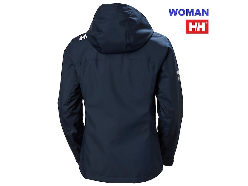 HH WOMAN CREW HOODED MIDLAYER JKT 2.0 NAVY