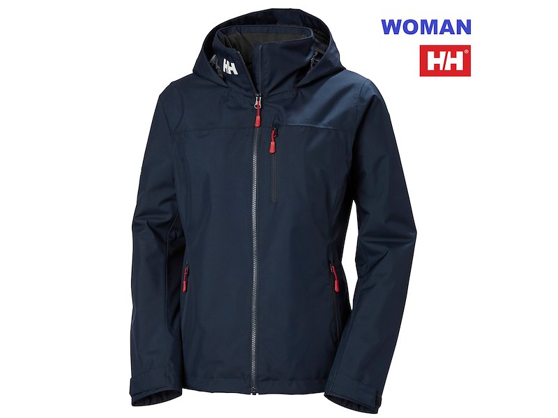 HH WOMAN CREW HOODED MIDLAYER JKT 2.0 NAVY