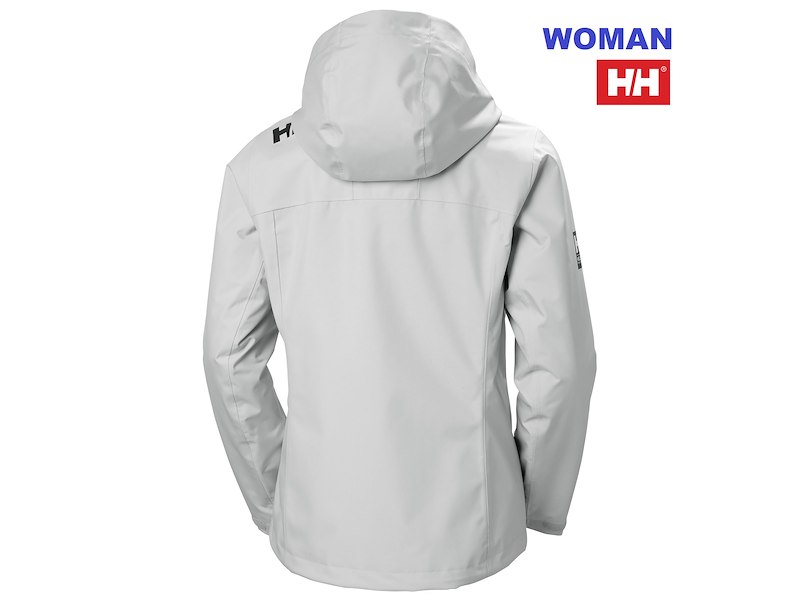 HH WOMAN CREW HOODED MIDLAYER JKT 2.0 GREY FOG