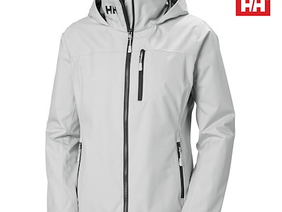 HH WOMAN CREW HOODED MIDLAYER JKT 2.0 GREY FOG