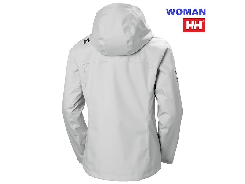 HH WOMAN CREW HOODED MIDLAYER JKT 2.0 GREY FOG