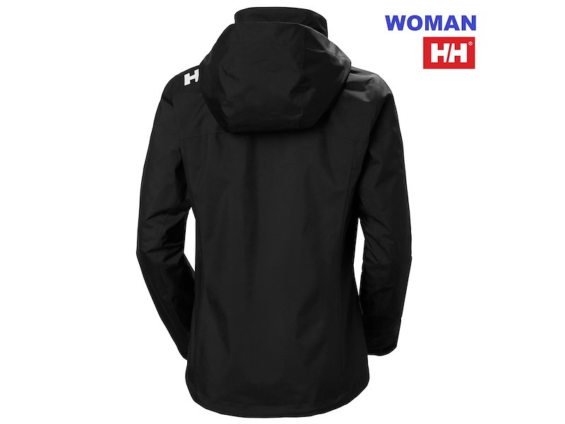 HH WOMAN CREW HOODED MIDLAYER JKT 2.0 BLACK