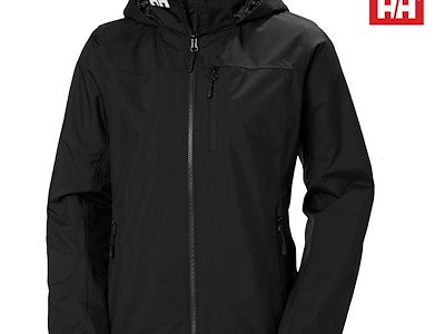 HH WOMAN CREW HOODED MIDLAYER JKT 2.0 BLACK