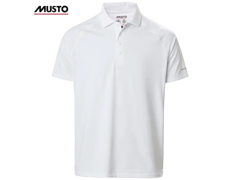 POLO MUSTO UOMO EVO CREW SUNBLOCK WHITE