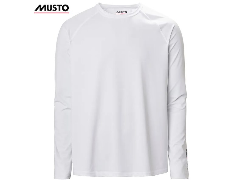 T-SHIRT MUSTO UOMO MANICA LUNGA SUNBLOCK WHITE