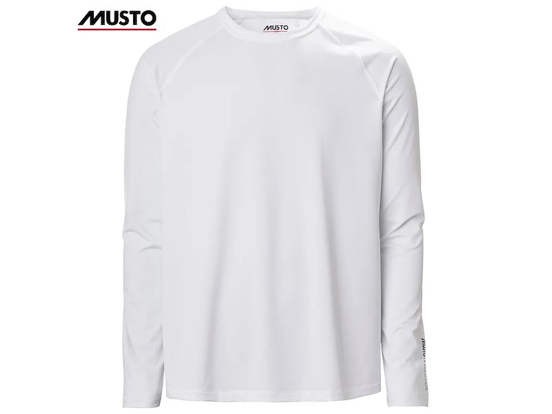 T-SHIRT MUSTO UOMO MANICA LUNGA SUNBLOCK WHITE