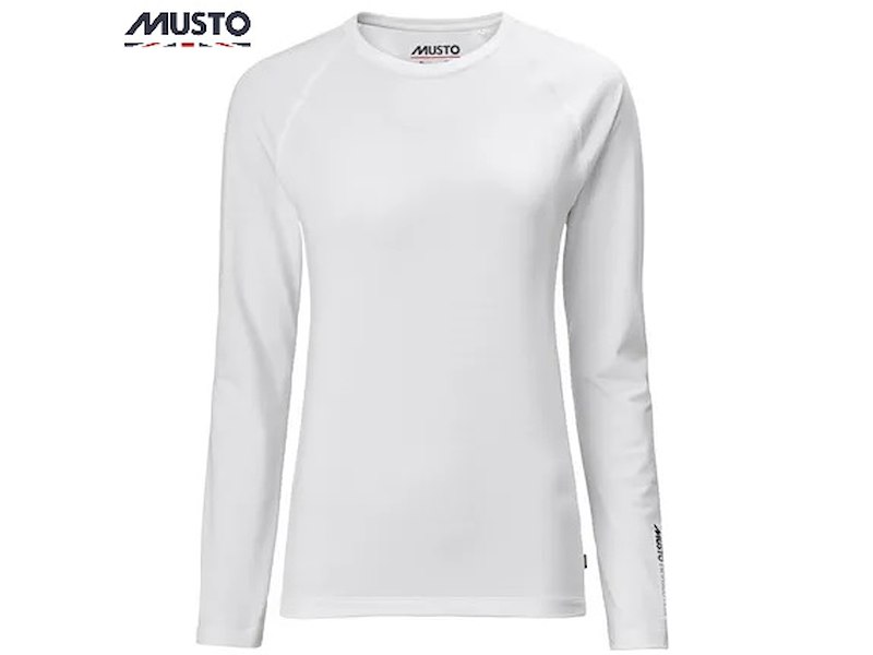 T-SHIRT MUSTO DONNA MANICA LUNGA SUNBLOCK WHITE