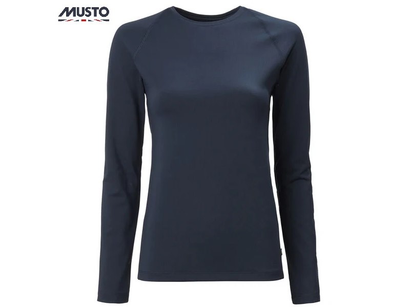 T-SHIRT MUSTO DONNA MANICA LUNGA SUNBLOCK NAVY