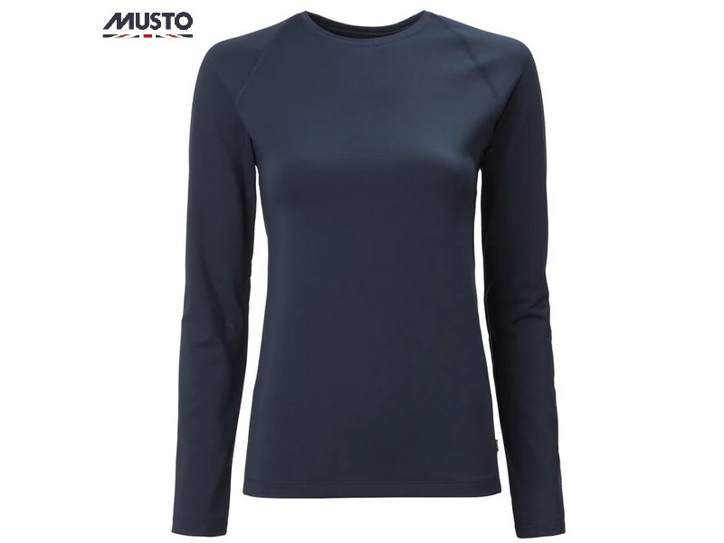 T-SHIRT MUSTO DONNA MANICA LUNGA SUNBLOCK NAVY