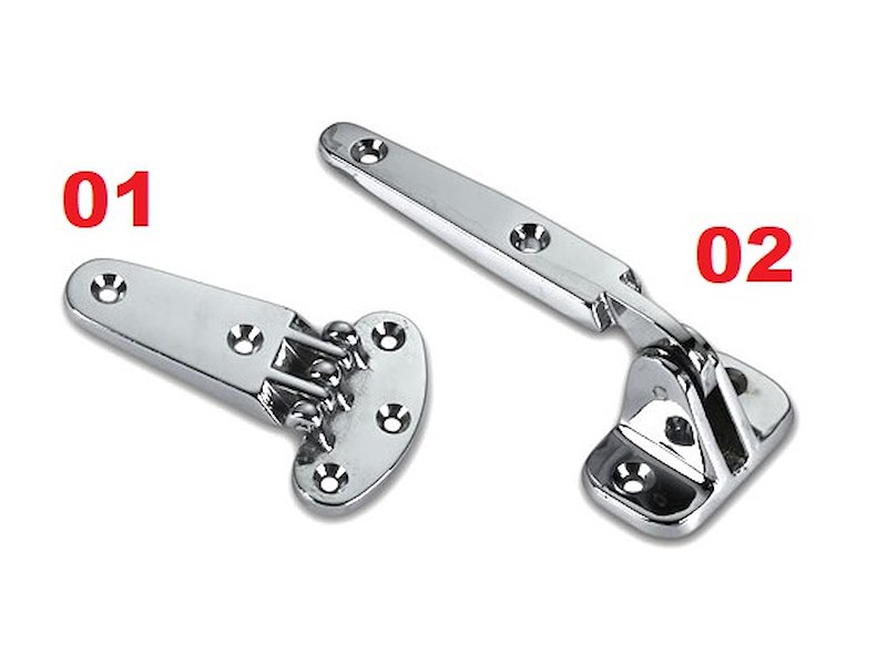 CERNIERE PER BOCCAPORTO OTTONE CROMATO