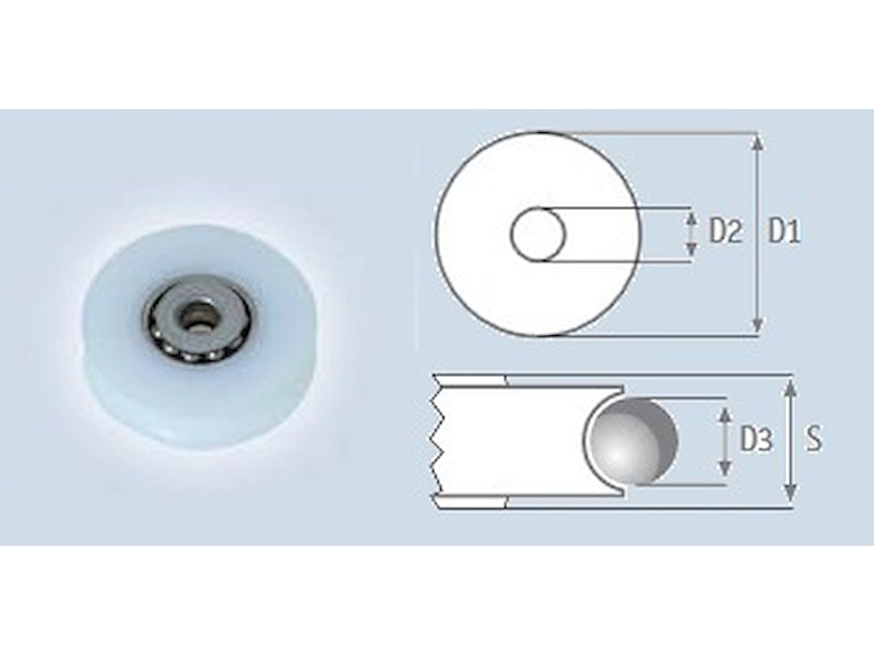 PULEGGE DELRIN SU SFERE INOX